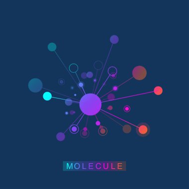 Molekül logo şablon simgesi, bilim genetik logo, Dna sarmalı. Genetik analiz, araştırma biyoteknoloji kod Dna molekülleri. Biyoteknoloji genom kromozom. Vektör çizim