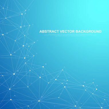 Ağ teknolojisi soyut kavram bağlayın. Küresel ağ bağlantı noktaları ve çizgileri ile