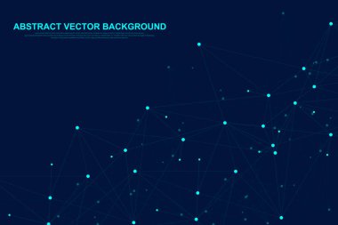 Fütüristik arka plan blockchain teknoloji. Genel Internet ağ bağlantı. Ağ iş kavramı noktadan noktaya. Genel cryptocurrency blockchain vektör afiş. Dalga akışı.