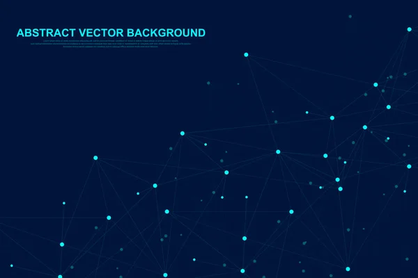 Tecnología Futurista Abstracta Blockchain Fondo Conexión Global Internet Concepto Negocio — Vector de stock