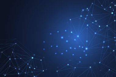 Genel yapısı ağ ve veri bağlantı kavramı. Sosyal ağ iletişimi küresel bilgisayar ağlarında. Internet teknolojisi. İş. Bilim. Vektör çizim