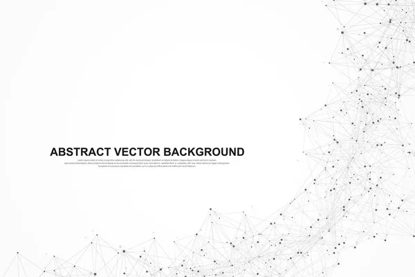 Globale Netzwerkverbindungen mit Punkten und Linien. Technologie Vektor Illustration. — Stockvektor