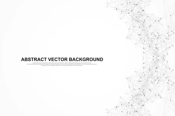 Netzwerkverbindungskonzept abstrakte Technologie. globale Netzwerkverbindungen mit Punkten und Linien. Visualisierung von Big Data. futuristische Infografik. Vektorillustration — Stockvektor