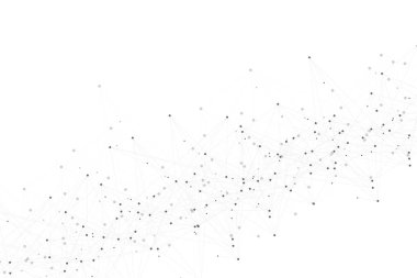 Ağ bağlantı kavramı soyut teknolojisi. Küresel ağ bağlantı noktaları ve çizgileri ile. Büyük veri görselleştirme. Fütüristik Infographic. Vektör çizim