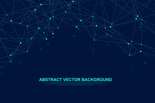 Netzwerkverbindungskonzept abstrakte Technologie. globale Netzwerkverbindungen mit Punkten und Linien. Visualisierung von Big Data. futuristische Infografik. Vektorillustration — Stockvektor