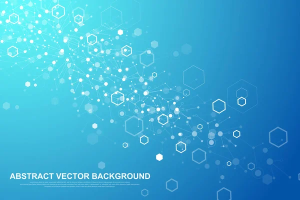Abstract hexagonal background. Futuristic technology background in science style. Graphic hex background for your design. Vector illustration Royalty Free Stock Illustrations