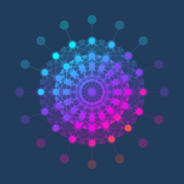 Molekül logo şablon simgesi, bilim genetik logo, Dna sarmalı. Genetik analiz, araştırma biyoteknoloji kod Dna molekülleri. Biyoteknoloji genom kromozom. Vektör çizim