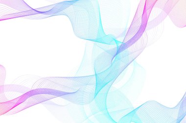 Soyut renkli dalga satırları arka plan. Geometrik tasarım broşür, el ilanı, rapor, Web sitesi, afiş için şablon. Vektör çizim