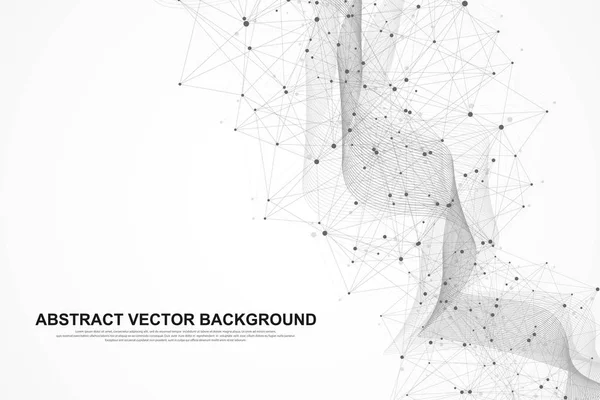 Visualisation vectorielle abstraite des mégadonnées. Fichiers de données complexes graphiques. Graphiques vectoriels abstraits. Illustration infographique futuriste — Image vectorielle