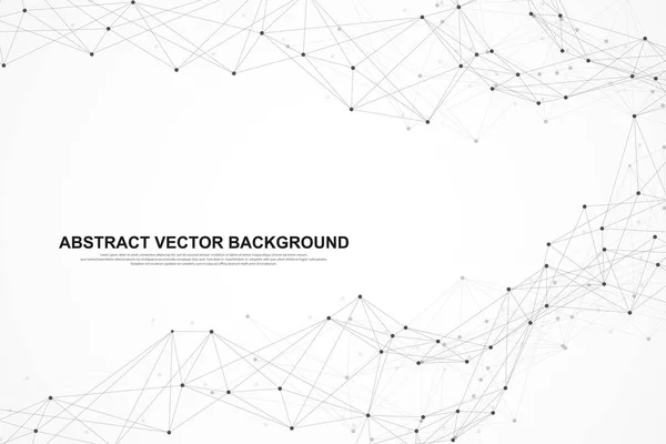 Visualisierung von Big Data. Social Network oder Business Analytics Darstellung. abstrakte Vektorgrafiken. futuristische Infografik. — Stockvektor