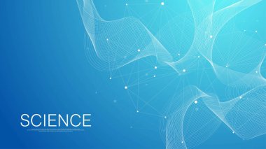 Mavi arkaplanda soyut dijital ağ bağlantı yapısı. Yapay zeka ve mühendislik teknolojisi konsepti. Küresel ağ Big Data, Hatlar pleksus, minimum dizi. Vektör illüstrasyonu.