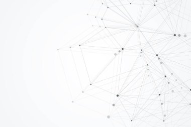 Noktalar ve doğrular ile küresel ağ bağlantıları. Kablo çerçeve arka planı. Soyut bağlantı yapısı. Çokgen uzay arkaplanı, illüstrasyon