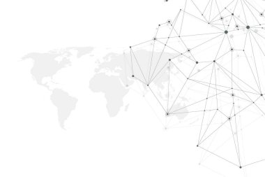 Bağlı çizgi ve noktalarla soyut pleksus arkaplanı. Dalga akışı. Pleksus geometrik etkisi bileşikli büyük veriler. Pleksus çizgileri, minimum dizi. Dijital veri görselleştirme, illüstrasyon