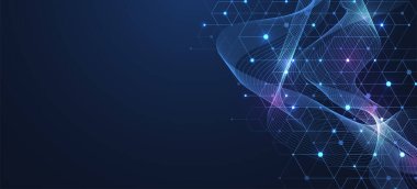 Moleküler soyut yapı ve genetik mühendisliği DNA 'sı. Sağlık ve tıp geçmişi kavramı. Bilimsel araştırma geçmişi. Dalga akışı. Yenilik kalıbı, illüstrasyon