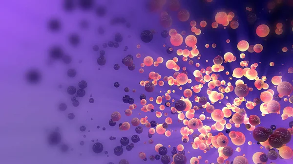 Kabarcıkları ile renkli arka plan. Arka plan, seçici odak