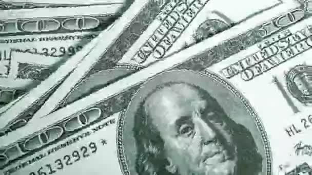 Hundred Dollar Bills Background — Stock Video