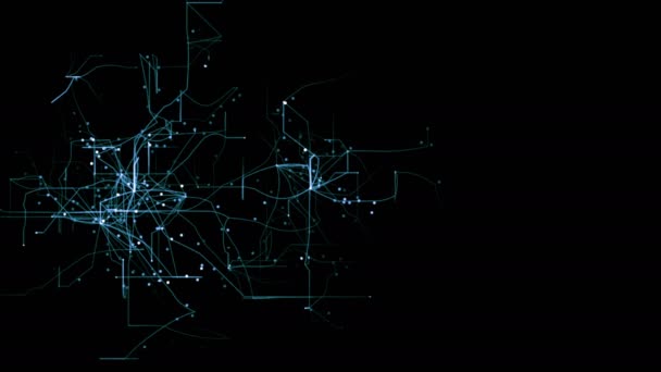 发光线 抽象数字网络4K — 图库视频影像