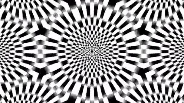 Schwarz Weißes Kaleidoskop — Stockvideo