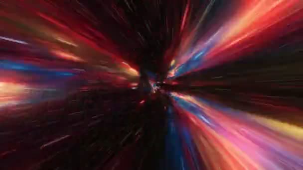 Time Space Vortex Tunnel Loop Animation — Stock Video