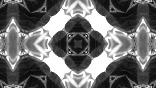 Kaléidoscope Noir Blanc Abstrait — Video