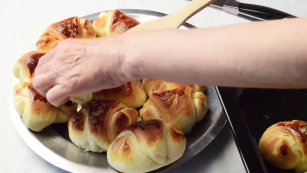 自制美味的烘焙卷 — 图库视频影像