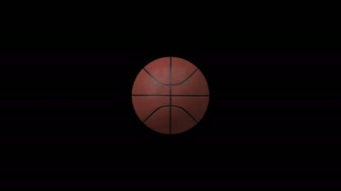 Basketbol animasyon ile siyah ekran