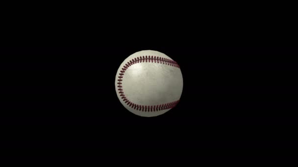 Baseball Rotating Loop Isolated Luma Matte — Stock Video