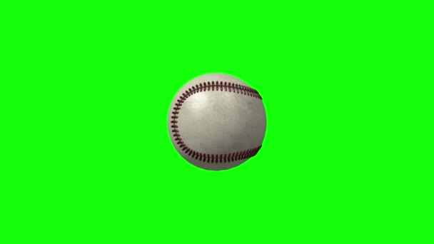 Baseball Rotante Sullo Schermo Verde — Video Stock