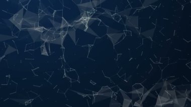 Arka plan ile geometrik çizgiler ve noktalar. Bağlantı ve web kavramı. Çizgiler ve noktalar dijital, iletişim ve teknoloji arka plan