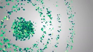 Satılık metin ile pek çok yeşil ve sarı topları 3d animasyon