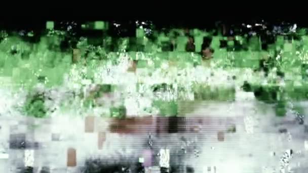 Problemi Trasmissione Problemi Segnale Distorto Rumore Statico Smart Glitch — Video Stock