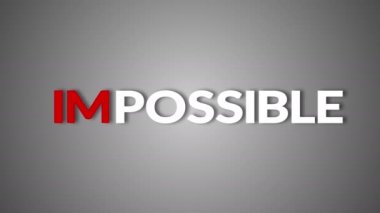 Animasyon kelime Mümkün İmkansız