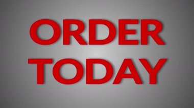 Animasyon metni Sipariş Bugün