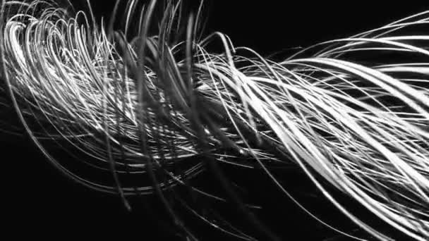 Twisted Electricity Cable Abstract Sci Design — Stock Video