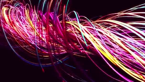 Pokroucený Elektrický Kabel Abstraktní Sci Design — Stock video