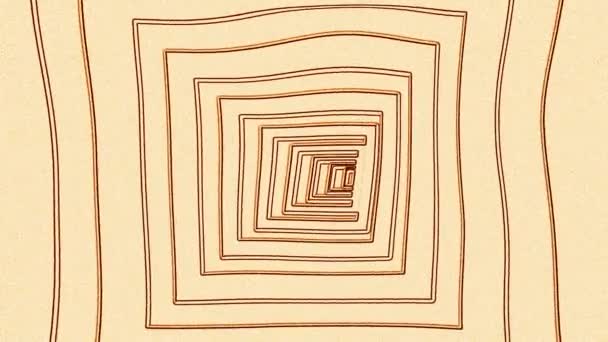 Animation Square Endless Tunnel Optical Illusion Tunnel Effect — Stock Video