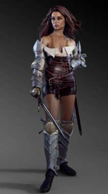Macera kız fantezi kılıç Fighter korsan