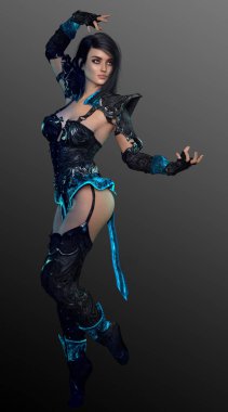 Fantezi Elf Queen Fae deri zırh