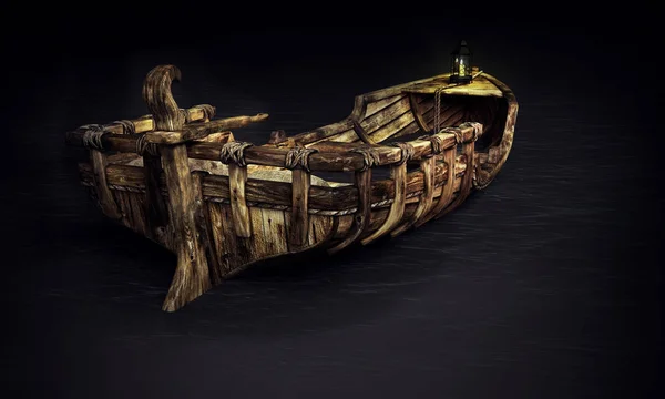 Illustrazione Della Barca Legno Cgi — Foto Stock