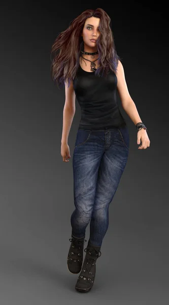 Mavi Jeans uzun saçlı güzel kız