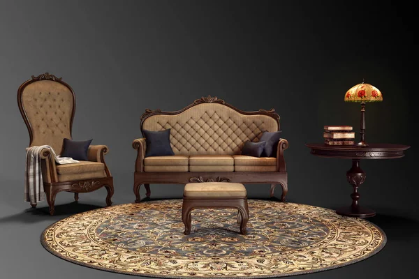 Cgi Victorian Furniture Group — Stock Photo, Image