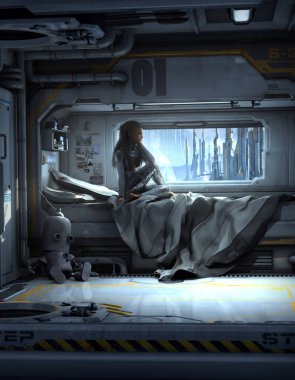 Sci Fi Cyberpunk şehir