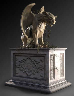 Gargoyle Taş Heykeli, Sarmaşık Kaplı