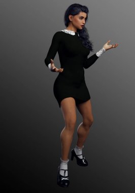 Üniformalı Büyülü Akademi Öğrenci Cadı