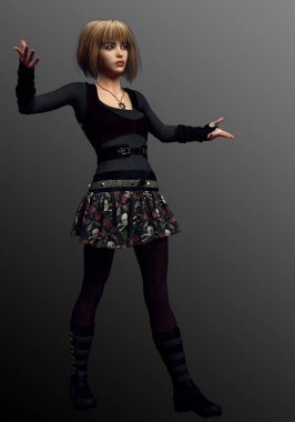 Goth Punk Alice Magic Academy'de