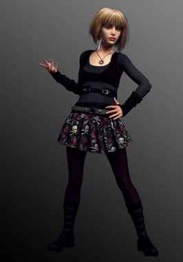 Goth Punk Alice Magic Academy'de