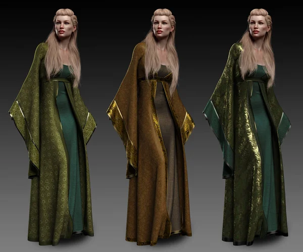 Cgi Homem Mulher Medieval Viking Vestido Fantasia fotos, imagens