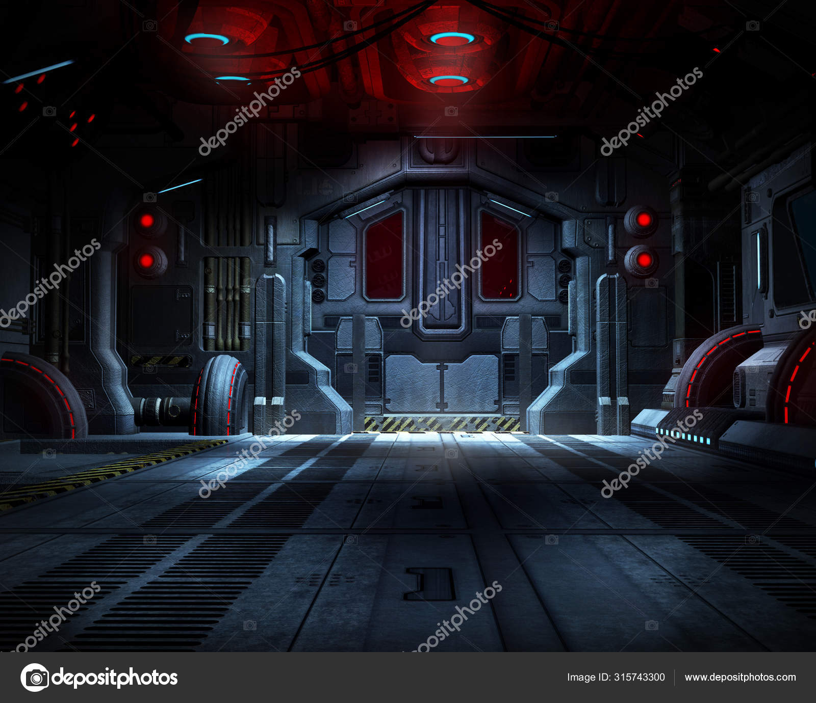 Sci Space Ship Hangar Interior Location Stock Photo by ©Ravven 315743300