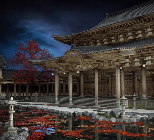 Bâtiment Temple Traditionnel Chinois Japonais — Photo