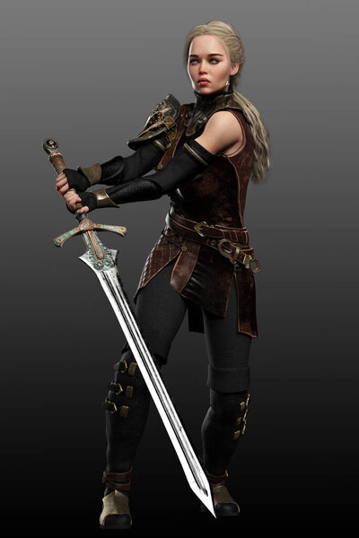 Royal Page or Knight in Leather Armor